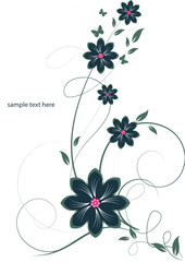 Abstract flowers background with place for your text