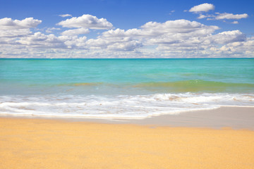 Beach seascape at summertime
