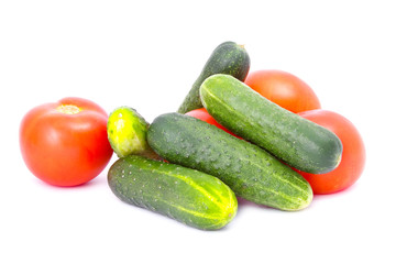 cucumbers and tomatoes