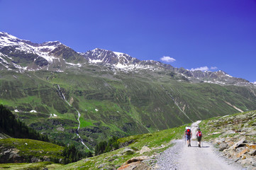 Fototapeta na wymiar Wanderweg im Ötztal - Österreich