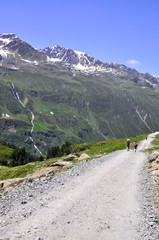 Fototapeta na wymiar Wanderweg im Ötztal - Österreich