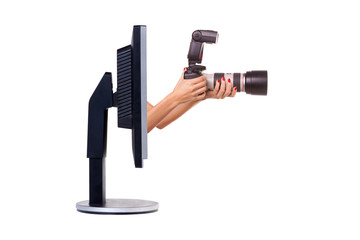 Computer monitor. Concept.