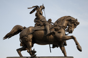 Monument to Manuel Filiberto in St Carlo Square in Turin