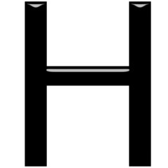 3D Letter H