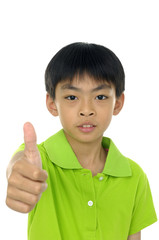 boy with thumbs up