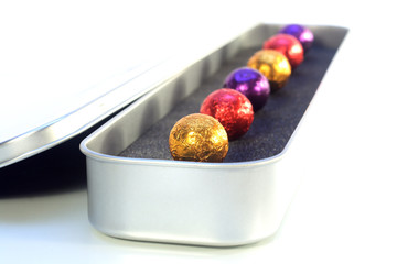 Chocolate balls in luxury package