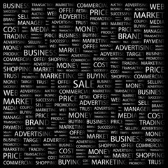 Fototapeta premium SALE. Word collage on black background.