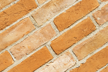 Old Brick Wall - Alte Ziegelstein Mauer - diagonal