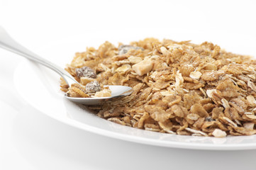 Muesli in plate