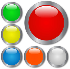 Vector Round Web Buttons
