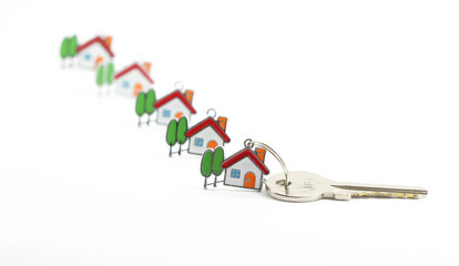 House shaped keychain