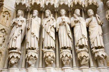 france; amiens; cathédrâle : façade; occidentale; portail du jug
