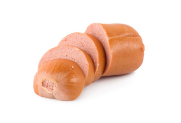 Sausage isolated on a white
