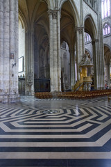 Obraz premium france; amiens; cathédrale : labyrinthe;