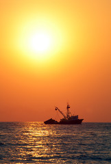 Fototapeta premium Sunset over sea in Puerto Escondido