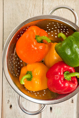 Peppers in a colonder