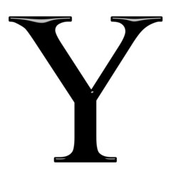 3D Greek Letter Ypsilon