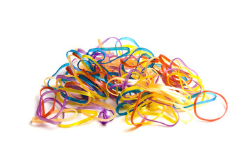 Many colorful rubber bands