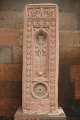 Cross-stone in Etchmiadzin in Armenia