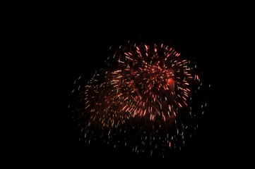 feu artifice rouge