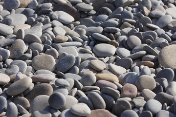 Piedras redondas de playa
