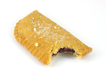 Bitten blueberry filled snack pie