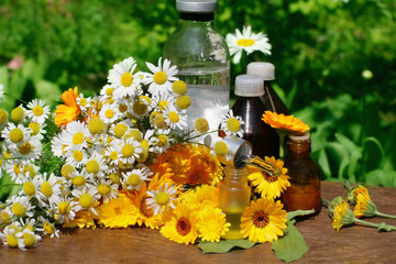 flower essential oil and tincture