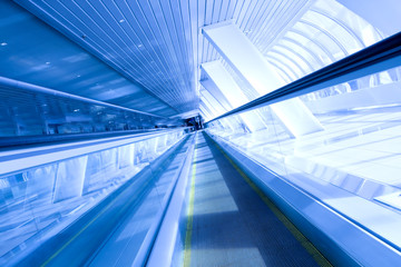 fast moving escalator by motion