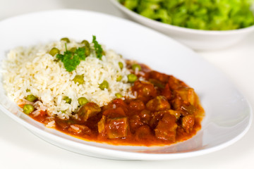 Gulasch mit Reis