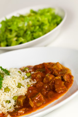 Geschnetzeltes - Gulasch mit Reis