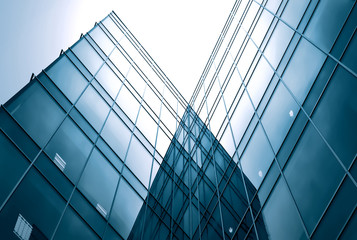 abstract glass side of business building