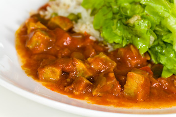 Gulasch mit Reis