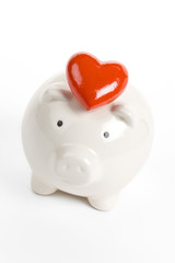 Piggy Bank and Red Heart