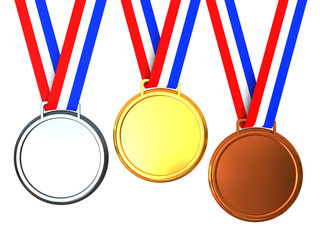 three medals