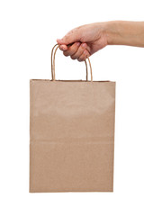 Brown paper shopping bag