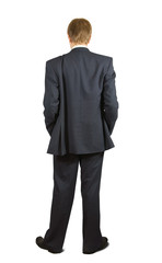 Obraz na płótnie Canvas rear view of businessman