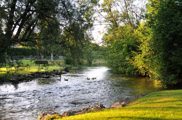 Landschaft mit Bachlauf