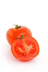 red tomato vegetables isolated on white background