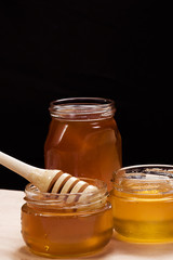 glass pot of honey