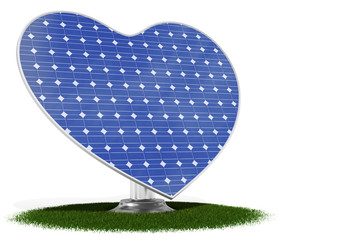 Solar panel heart