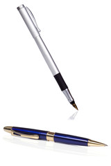 Fototapeta premium silver and gold pen