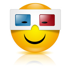 Smile with glasses 3D