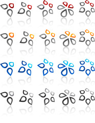 Set of modern emblems.