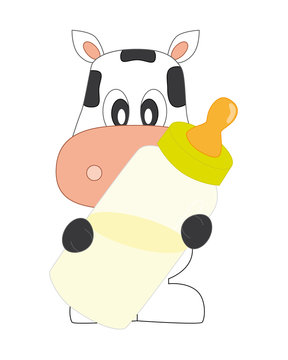 recommend clip art: Vaca con biberón