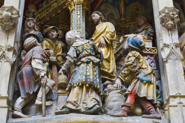 france; amiens; cathédrâle : intérieur; cloture