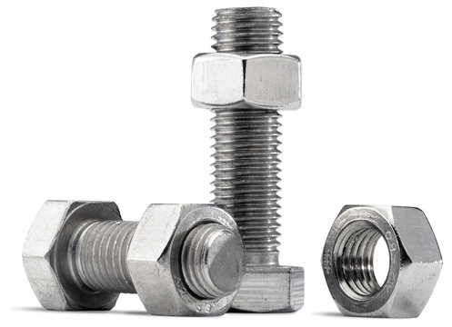 nuts and bolts on a white background