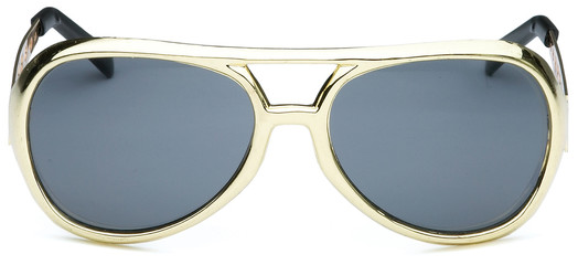 pair of elvis the king style sunglasses on a white background