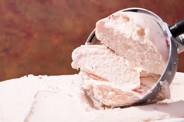 Fresh strawberry ice cream