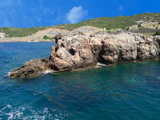 Rocky coast of Mediterranean sea