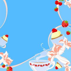 Summer tea theme card